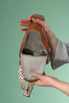 Crossbody Bag With Guitar Strap - Brown