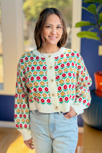 Multi-Colored Floral Summer Cardigan