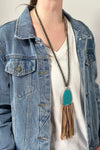 Ball Bead Necklace with Pendant & Accent Tassel