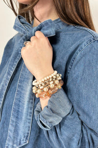 6 Layer Bead Boho Bracelet - Nepal