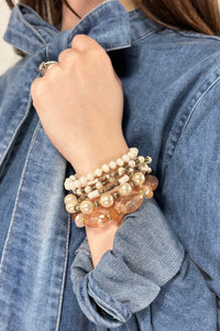 6 Layer Bead Boho Bracelet - Nepal