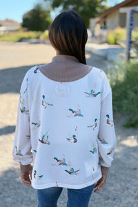 Mallard Patchwork Zipper Top