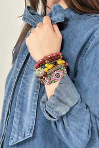 7- Strand Multi Shape Bracelet Set Canary