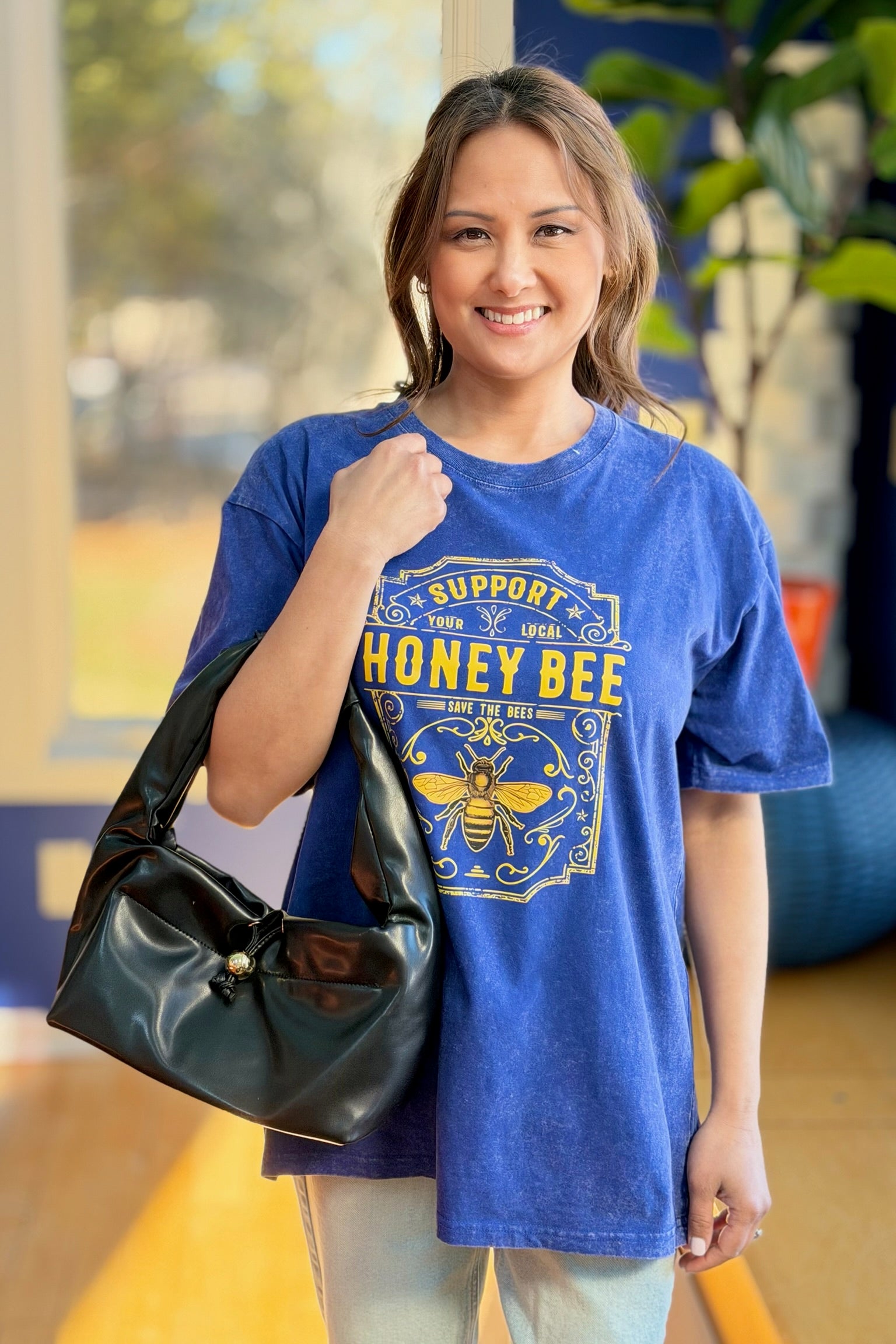 Honeybee Graphic Tee - Blue