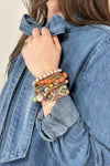 7- Layer Stackable Bracelet - Light Pink