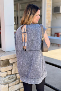 Sleeveless Rugged Edge Top - Washed Army