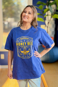 Honeybee Graphic Tee - Blue