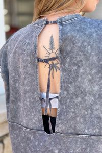 Sleeveless Rugged Edge Top - Washed Army