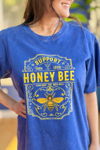 Honeybee Graphic Tee - Blue