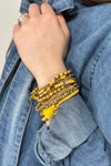 12 Layered Stretch Bracelet Set - Canary