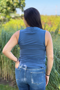 Bamboo Sleeveless Top - Blue