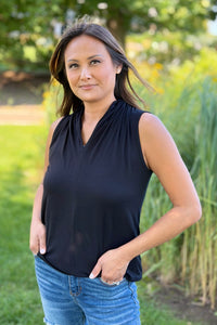 Bamboo Sleeveless Top - Black