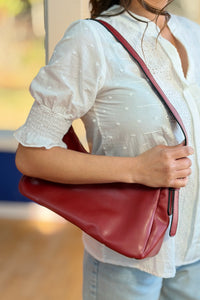 Jules Hobo Shoulder Purse - Red