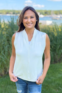 Bamboo Sleeveless Top - Ivory
