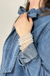 Glass Bead 9 Set Bracelet - Crystal