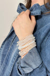Glass Bead 9 Set Bracelet - Crystal
