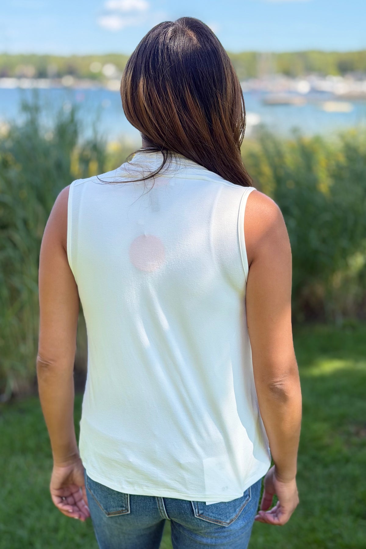 Bamboo Sleeveless Top - Ivory