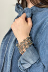 Shiny Ball Bead Stretch Bracelet - Silver