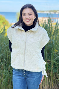 Oversized Faux Fur Coat - Sand