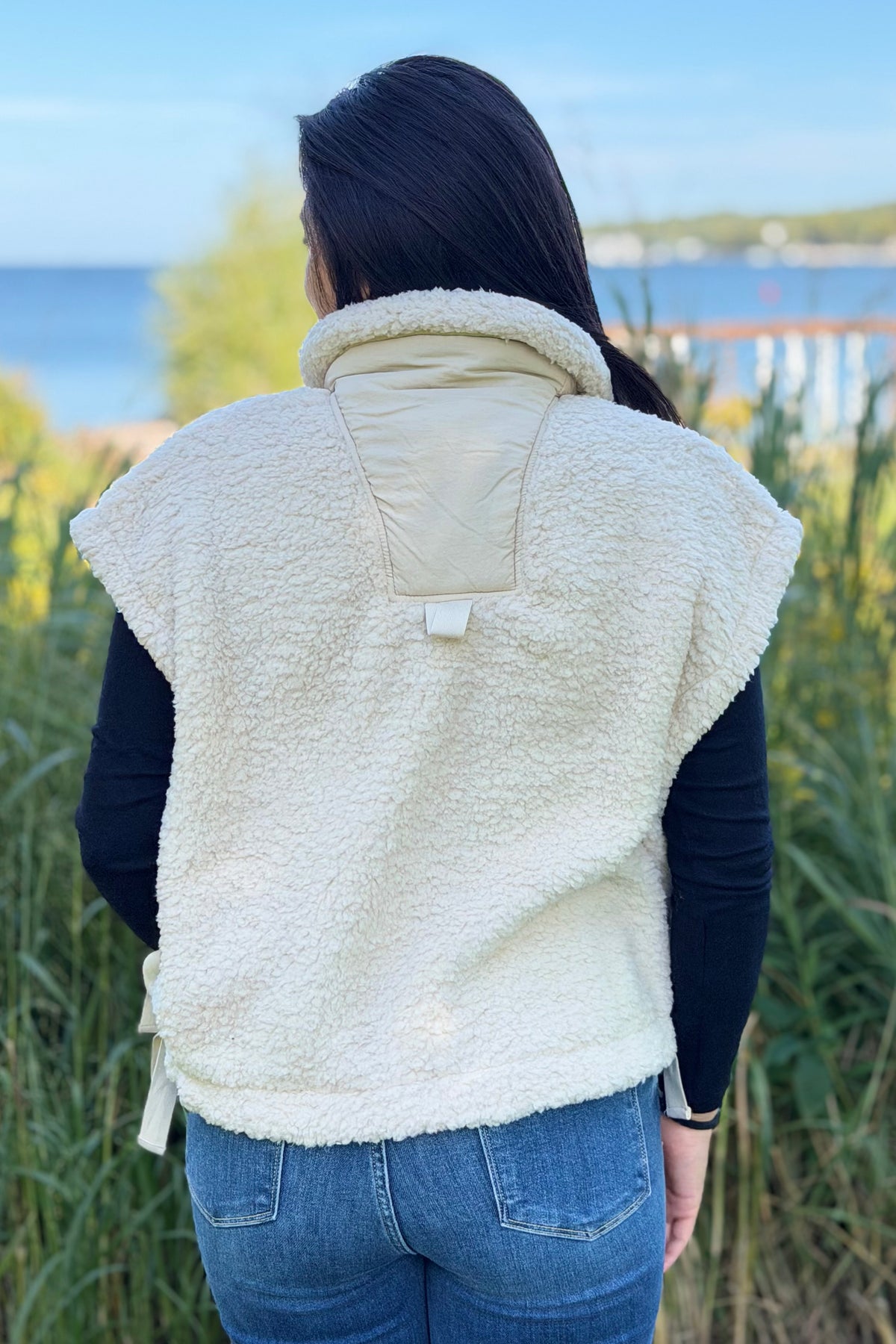 Oversized Faux Fur Coat - Sand