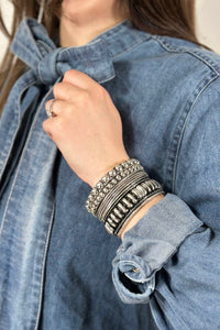 Western 4 Layered Bubble Stretch Bracelet