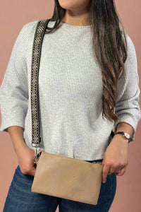 Stefani Wristlet Crossbody - Mocha
