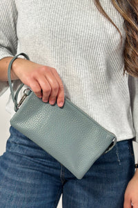 Stefani Wristlet Crossbody - Slate Blue