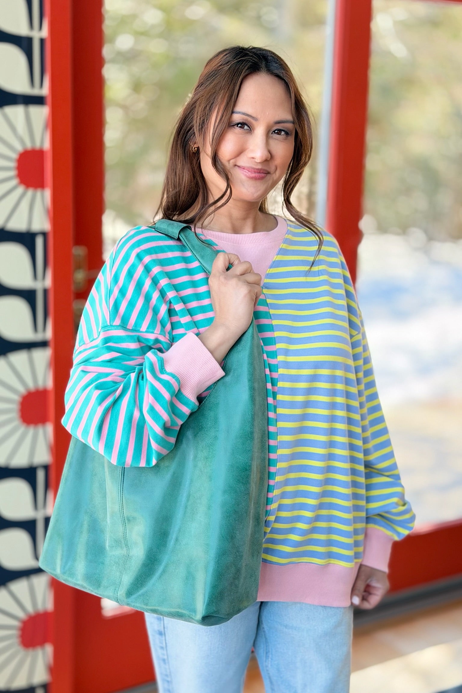 Cara Shoulder Tote - Kelly Green