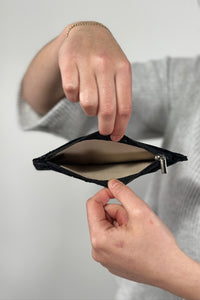 Marie Credit Card Sleeve - Black Paisley