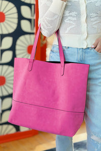 The Taylor Tote - Pink Suede
