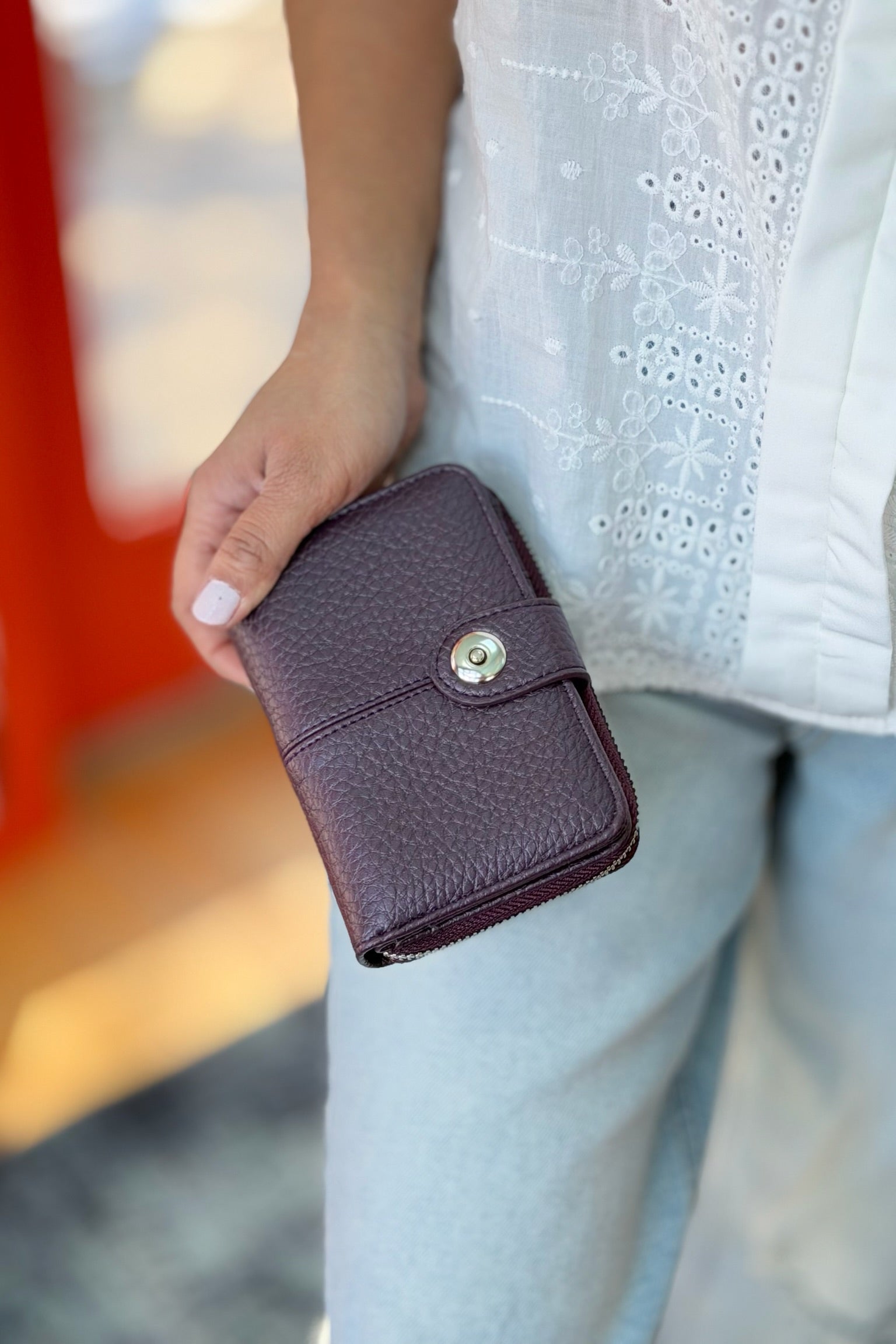 Mini Eleanor Wallet - Plum