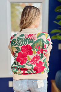 Floral Jacquard Knit Sweater