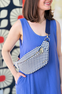 Woven Susie Sidekick Bum Bag - Navy