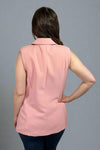 Sleeveless Blazer - Pink