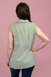 Sleeveless Blazer - Mint