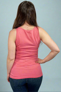Side Ruched Tank Top - Pink