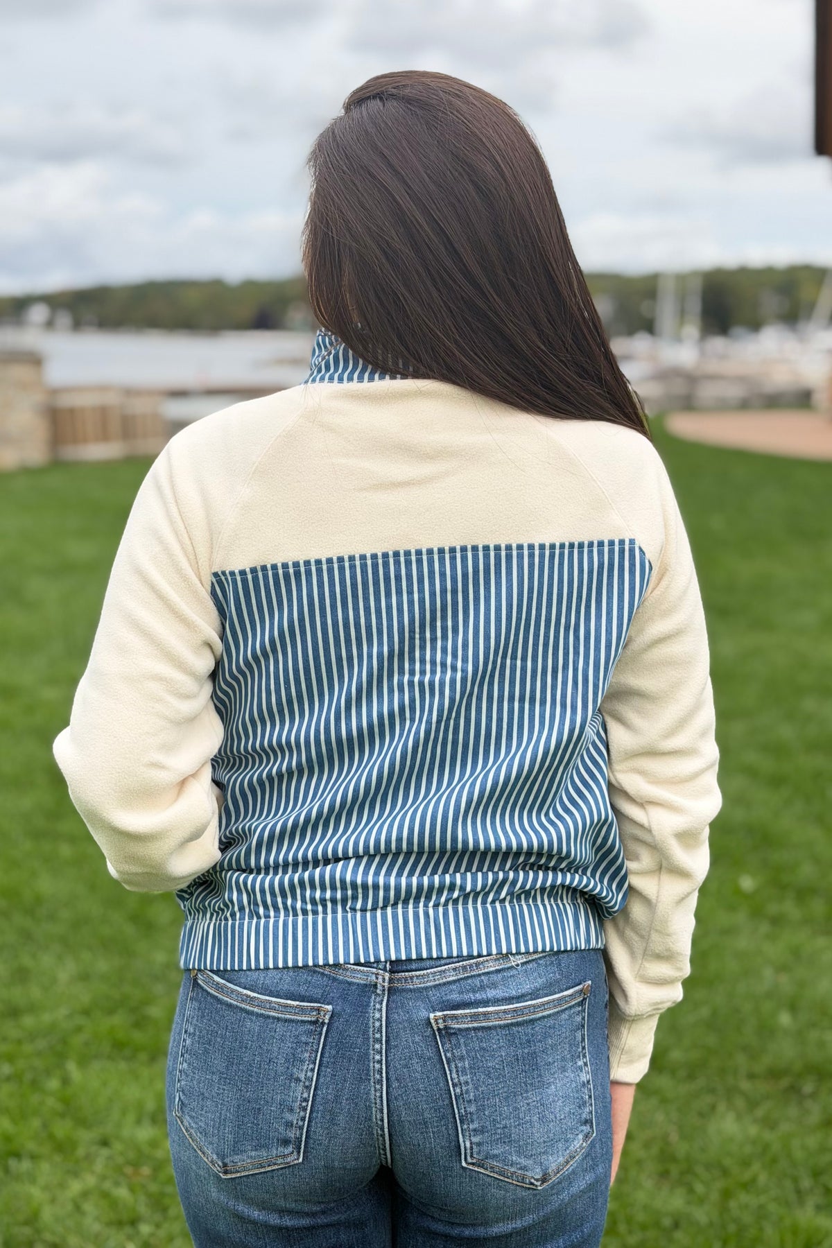 Solid & Denim Contrast Pullover