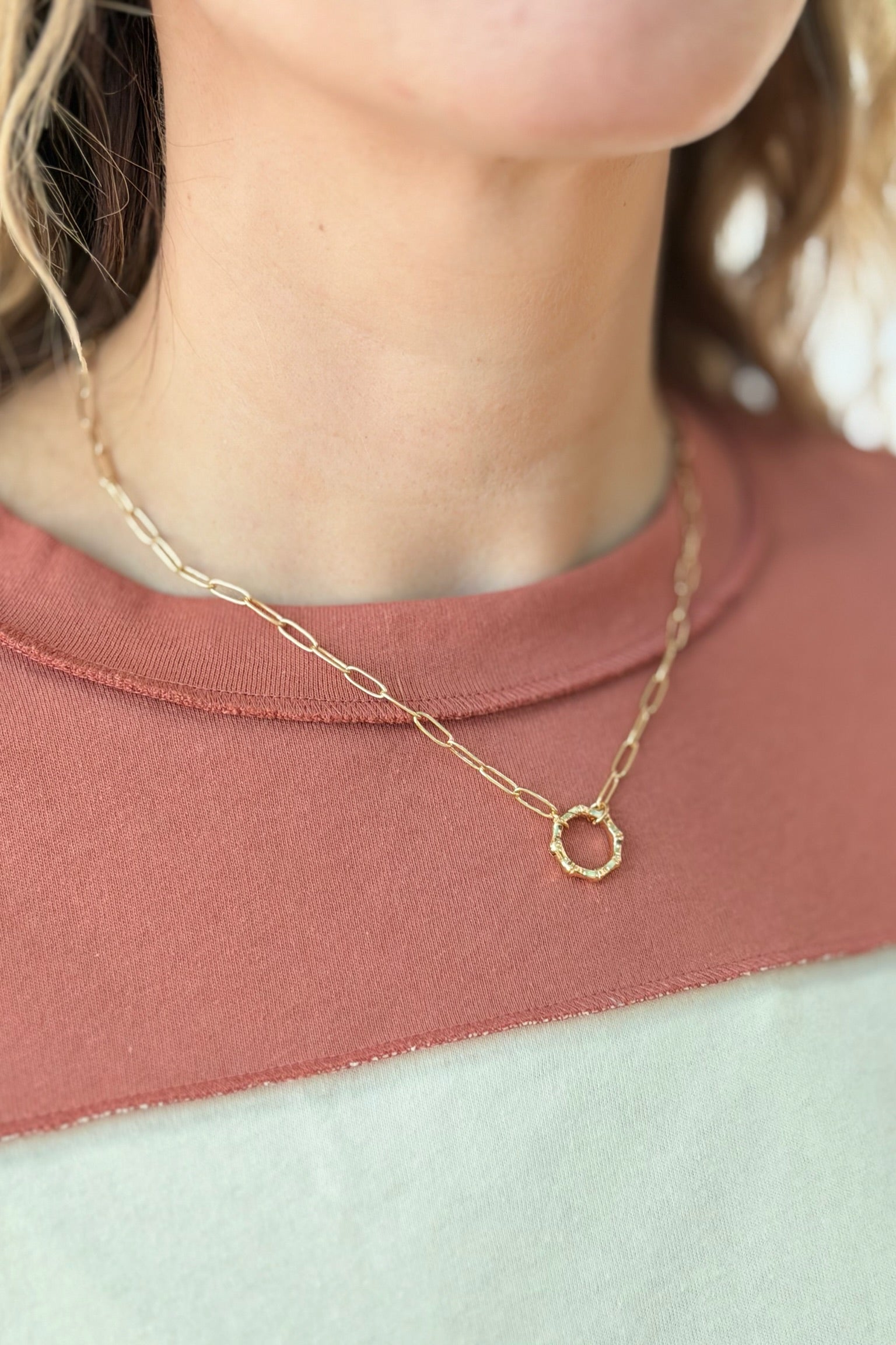 Ring Paperclip Necklace