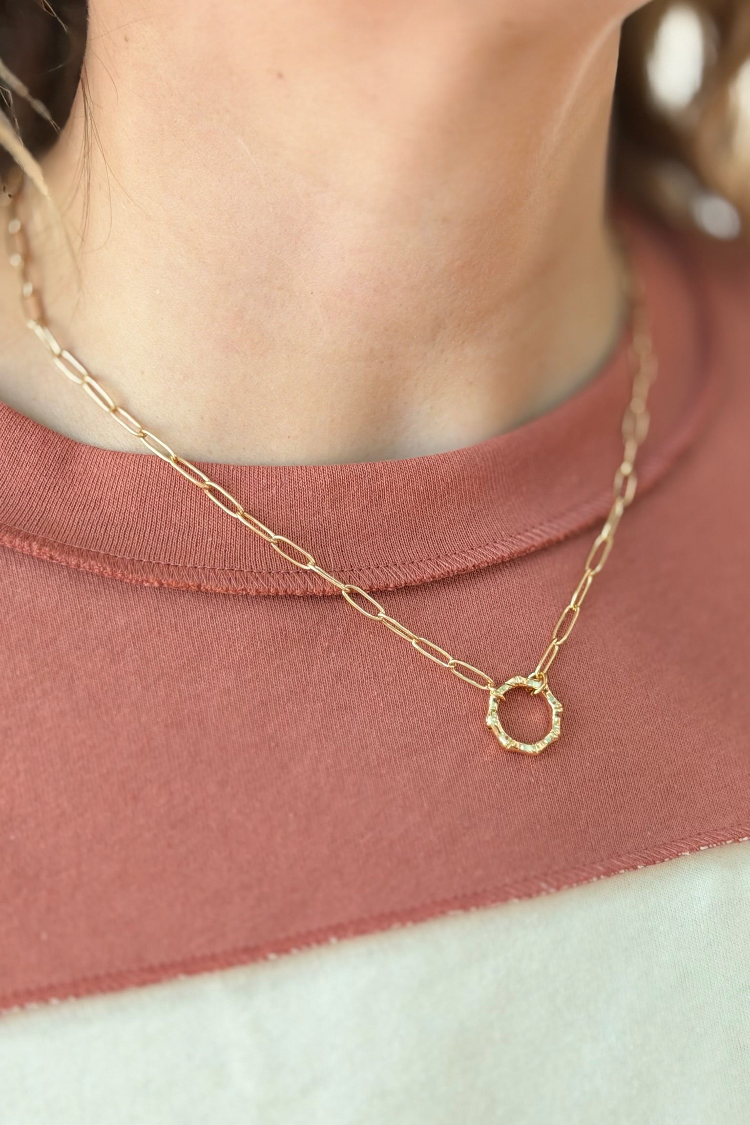 Ring Paperclip Necklace