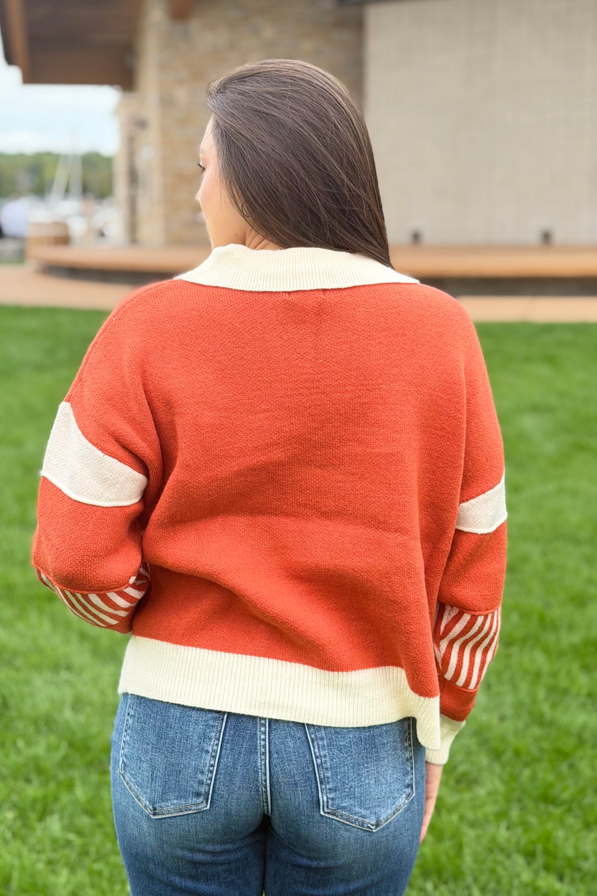 Western Inspired Sweater - Rust