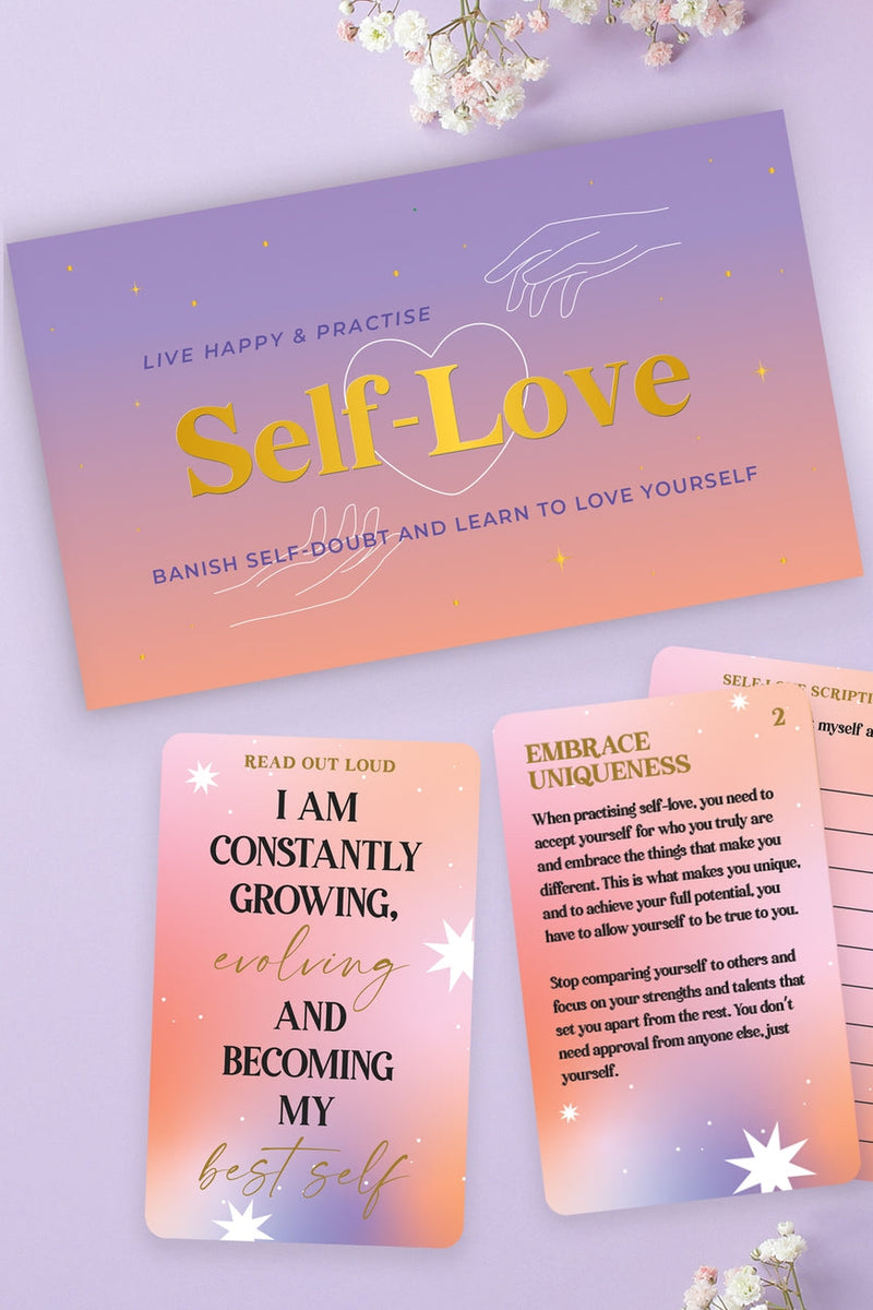 This set of 100 cards features exercises, affirmations and guidance on how to build self-confidence and live a happier, self-accepting lifestyle.