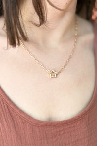 Star Paperclip Necklace