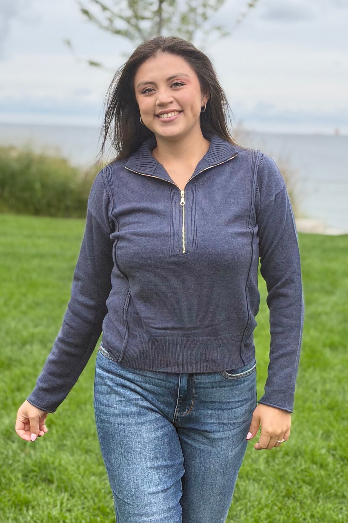 Half Zip Sweater - Midnight
