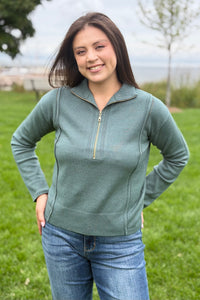 Half Zip Sweater - Jade