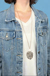 Monstera Pendant  Necklace Gold