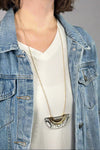 Snakeskin Pendant Necklace Gold