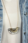 Snakeskin Pendant Necklace Gold