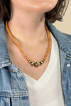 Wood Beaded Short Necklace