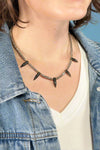 Aurora Tip Beaded Necklace - Black