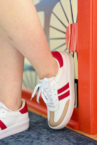 Miel 73 Stripe Sneaker - Red